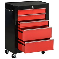 HOMCOM 5-Drawer Lockable Steel