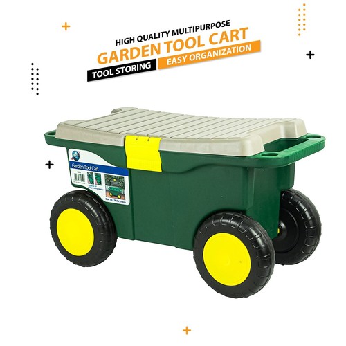 Garden tool cart seat storage - garden,