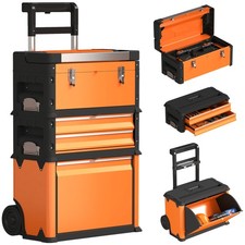 HOMCOM 3-Tier Tool Box with